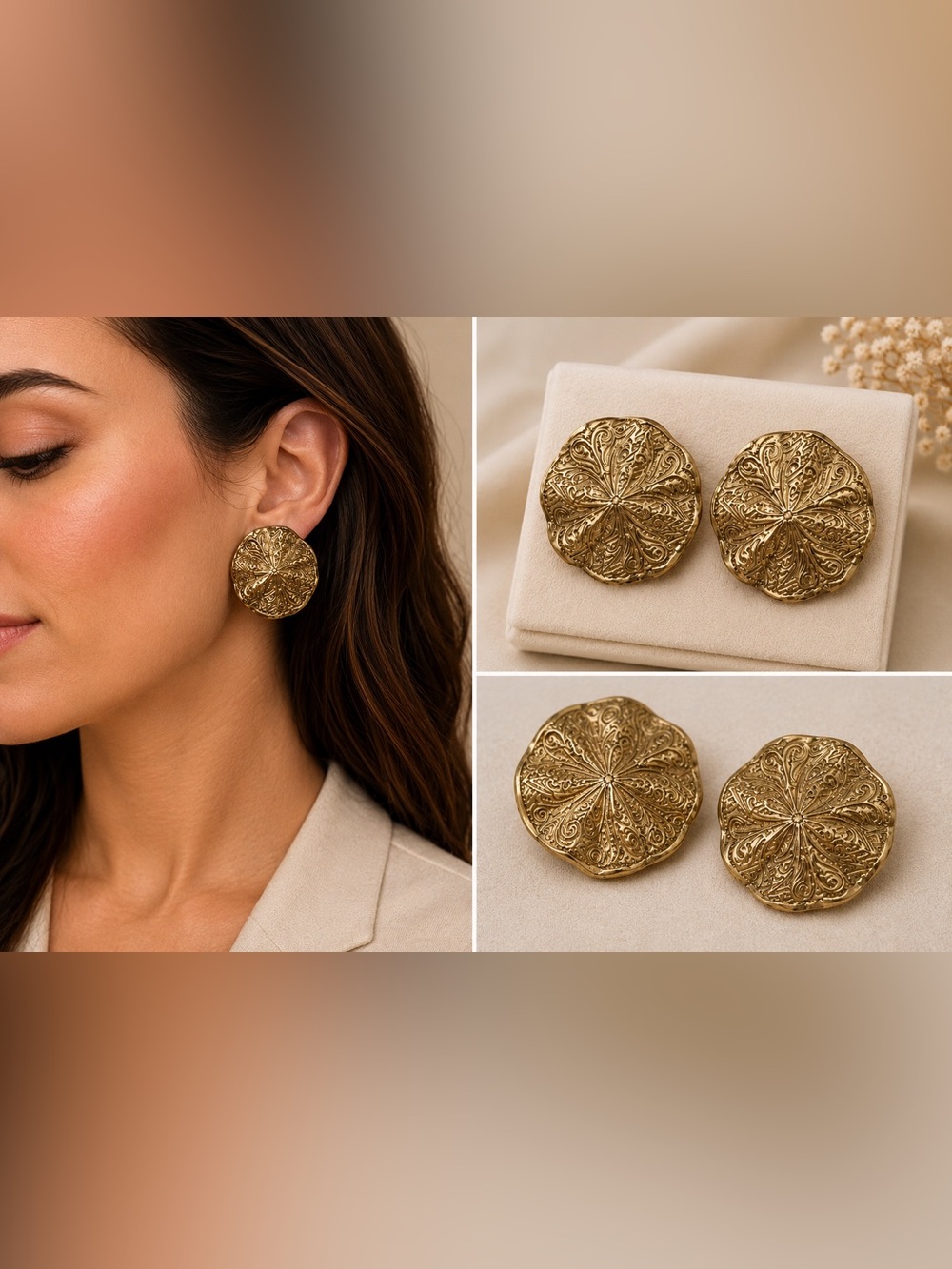 Elegant Gold-Toned Earrings